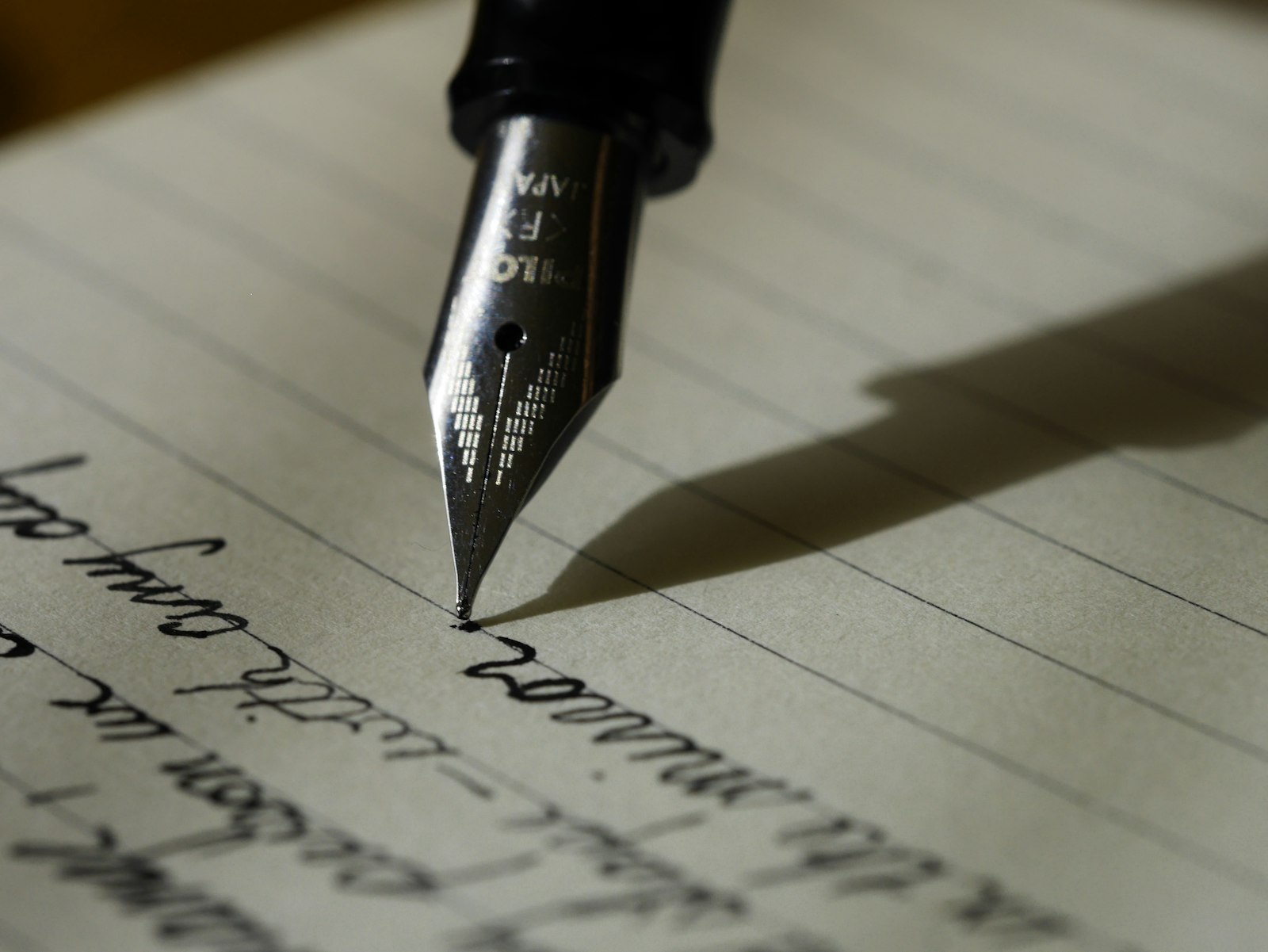 A handwritten page